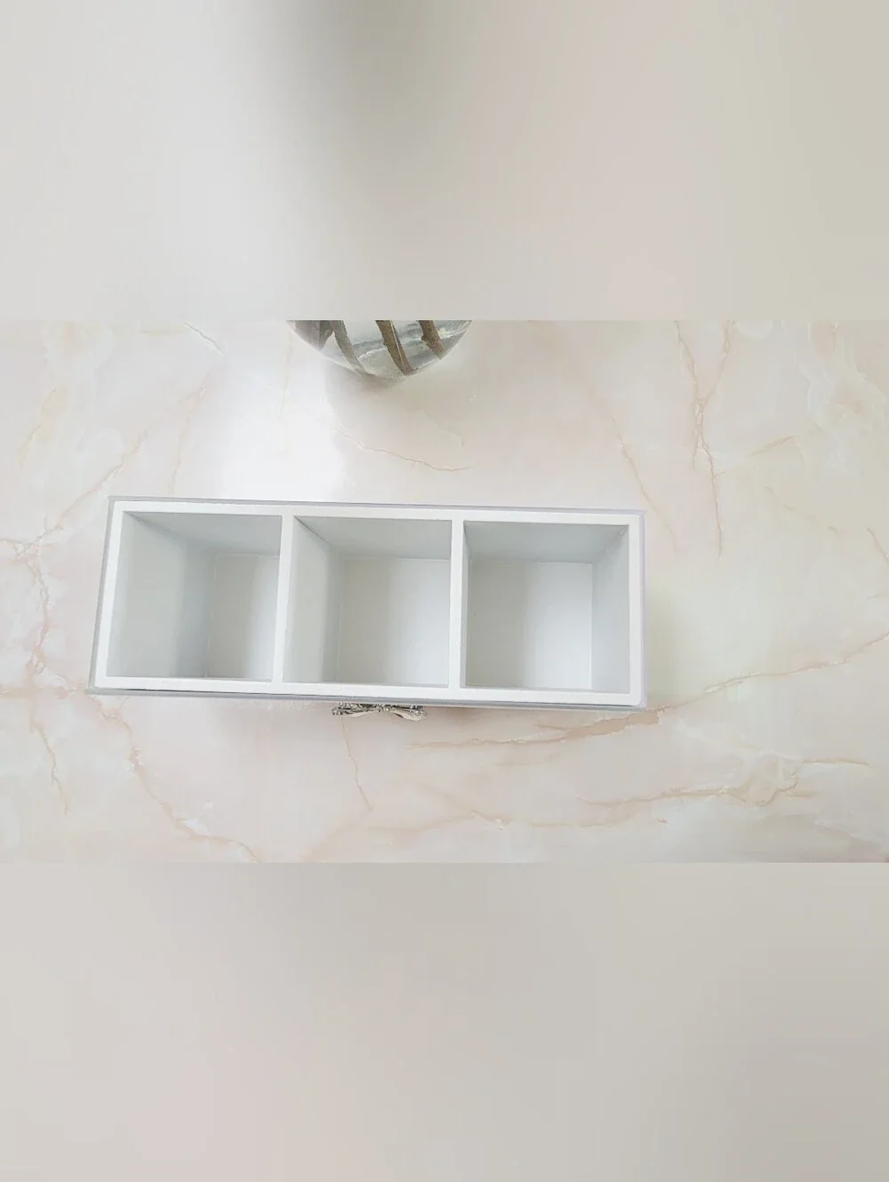 Brand New IridescentTriple Compartment Bath Organizer with Crystal Bow